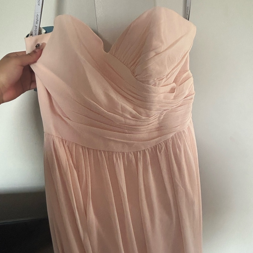 Alfred Angelo Pink Ruched Strapless Gown